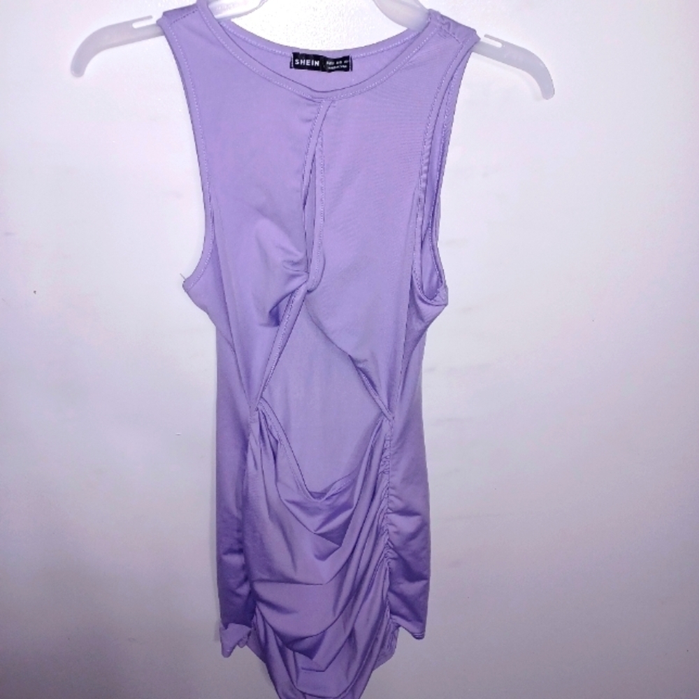 Lavender - Keyhole Chest- Midsection - Mini Dress - W Sz Small-4